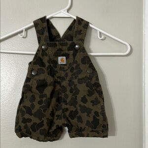 Baby Carhartt Camo Overalls Size 6 Months Hunting Fishing Outdoors One Piece